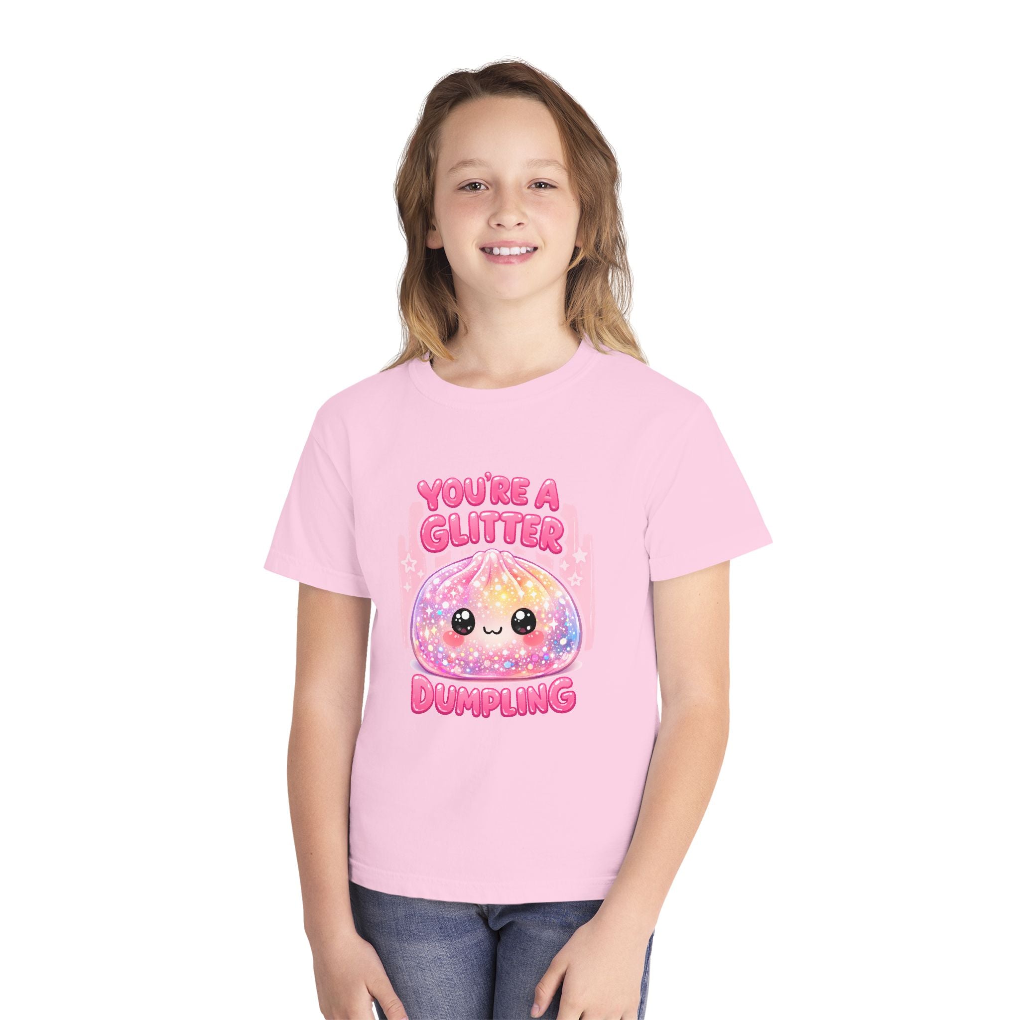 Glitter dumpling kids tee