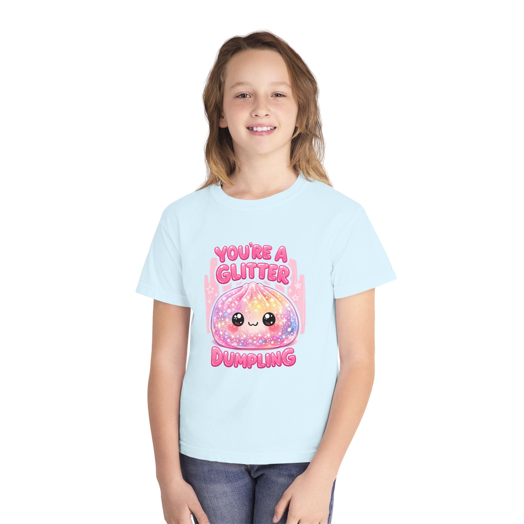 Glitter dumpling kids tee